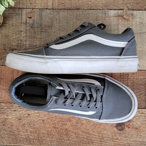 Vans 7 Old Skool SK8 Classic Low Top Shoes Canvas Gray Lace Up Skater Sneakers